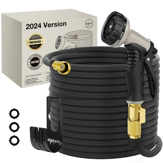 Kepagard Expandable Garden Hose Lightweight Water Hose, Black