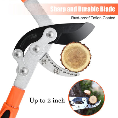 Lefree Yard Loppers Retractable Garden Pruning Shears Hand Tool Bypass Branch Cutter Tree Clippers